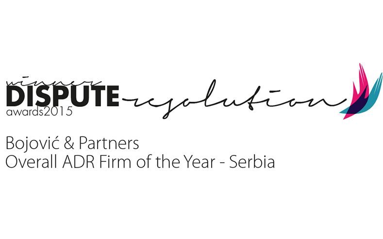 Nagrada – “Overall ADR Firm of the Year – Serbia”