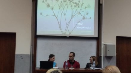 Milica Pešterić at a round table on sustainable fashion