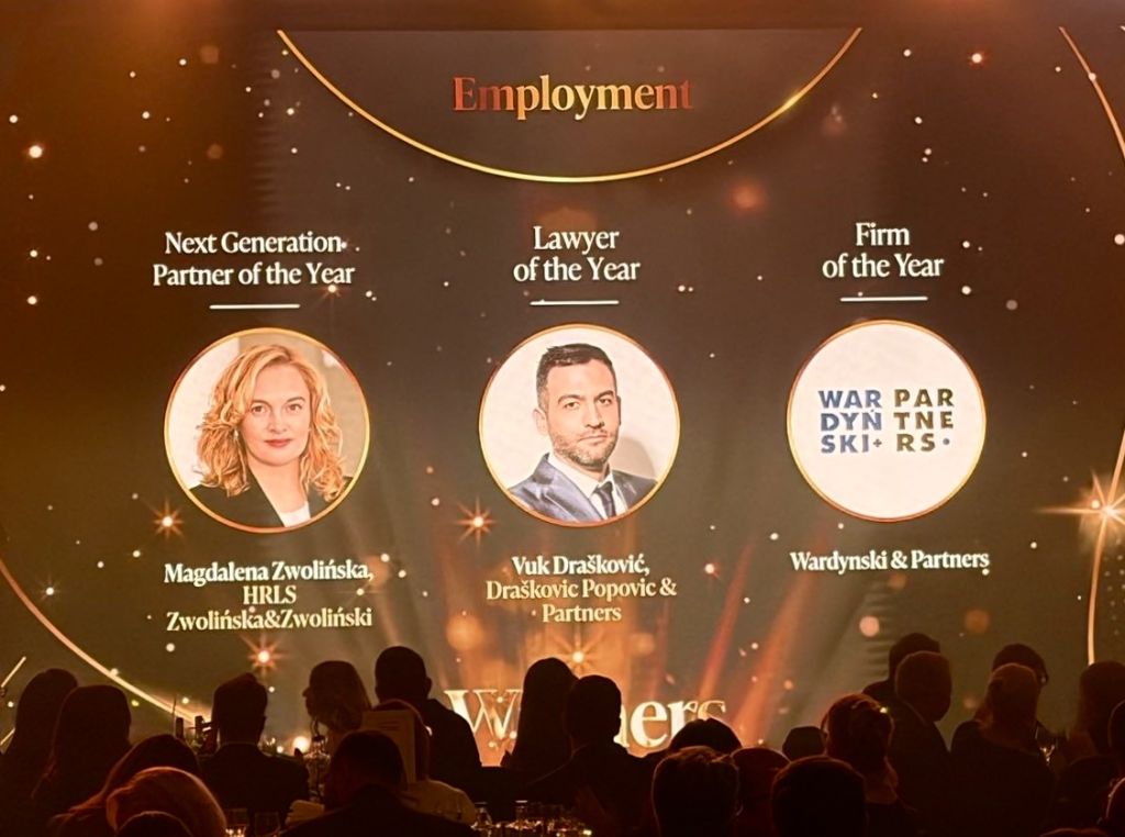Vuk Drašković dobitnik nagrade „Lawyer of the Year in Employment“ na dodeli priznanja The Legal 500 za Centralnu i Istočnu Evropu 2026